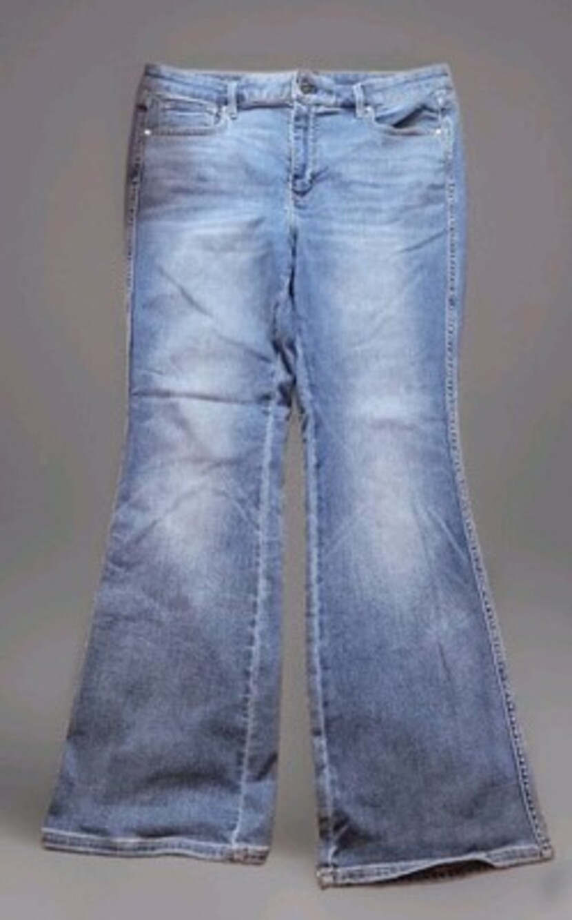 White House Black Market The Skinny Flare Women 16 Cotton Blend Blue Jeans